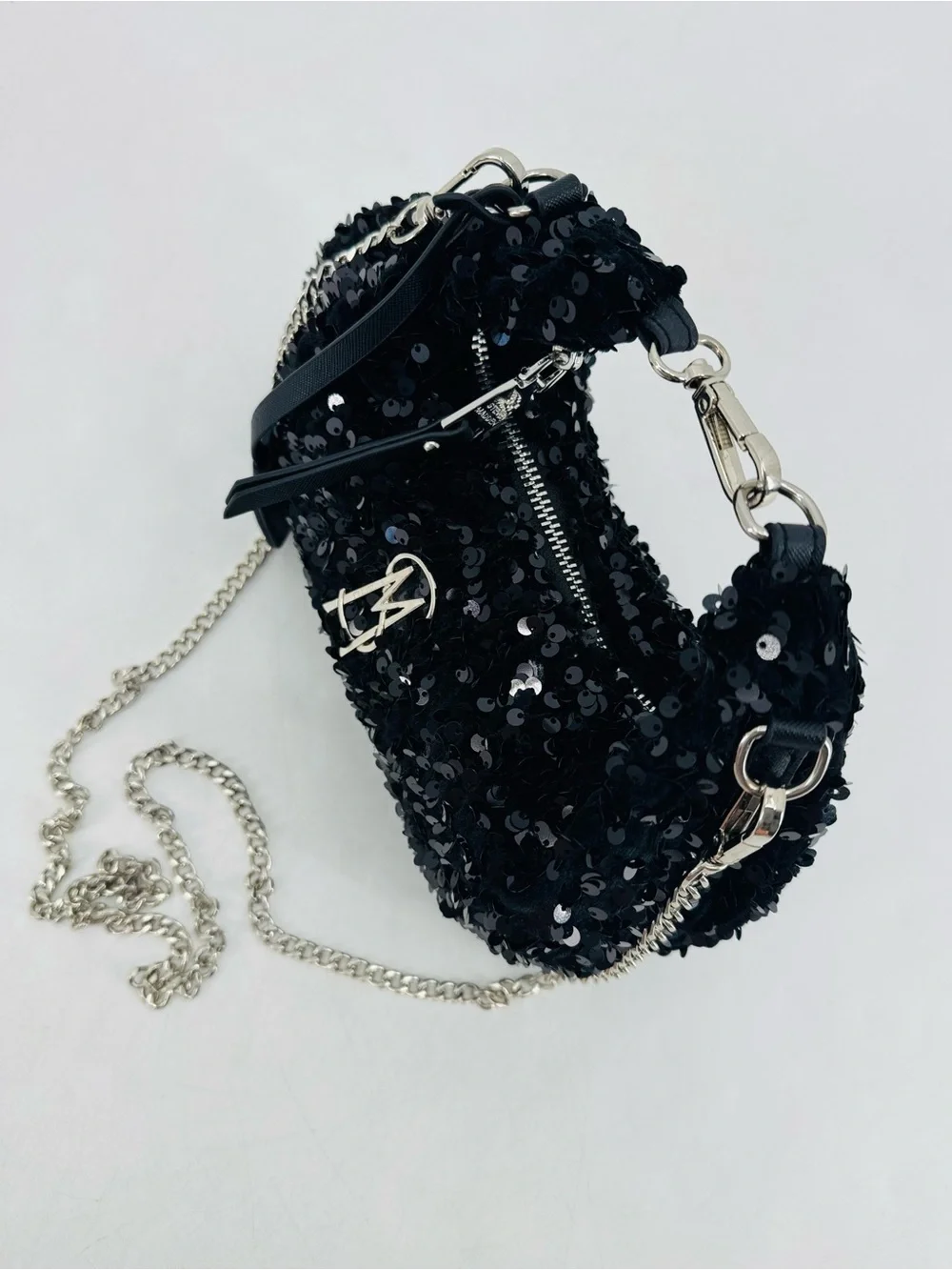 Steve Madden NEW Brenda Retro Y2K Sequin Embellished Hobo Wristlet Crossbody NWT